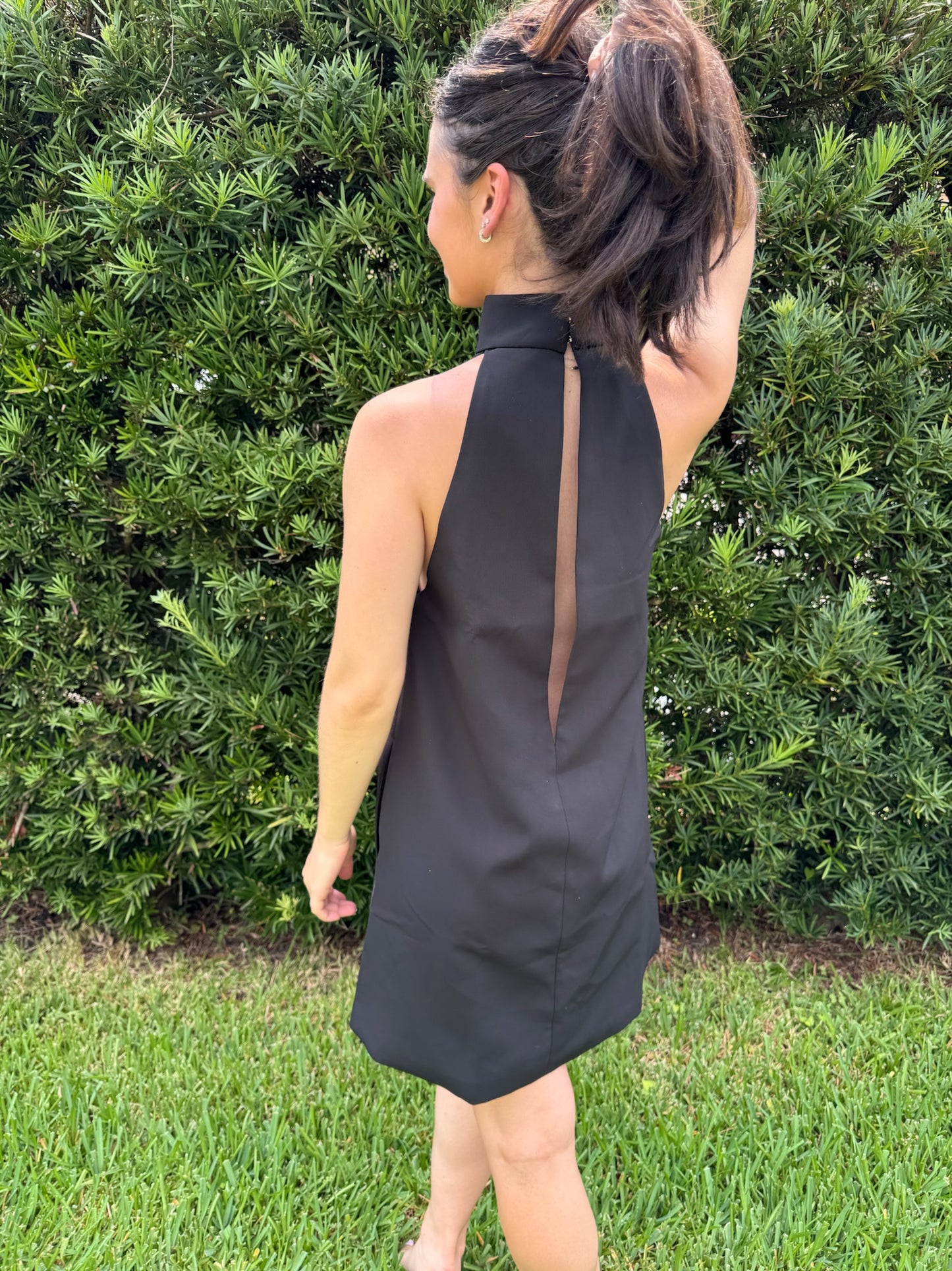 Cutout Plain Mini Dress
