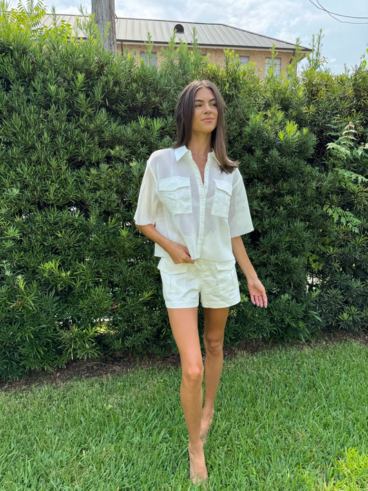 Mesh Net Top With Pockets